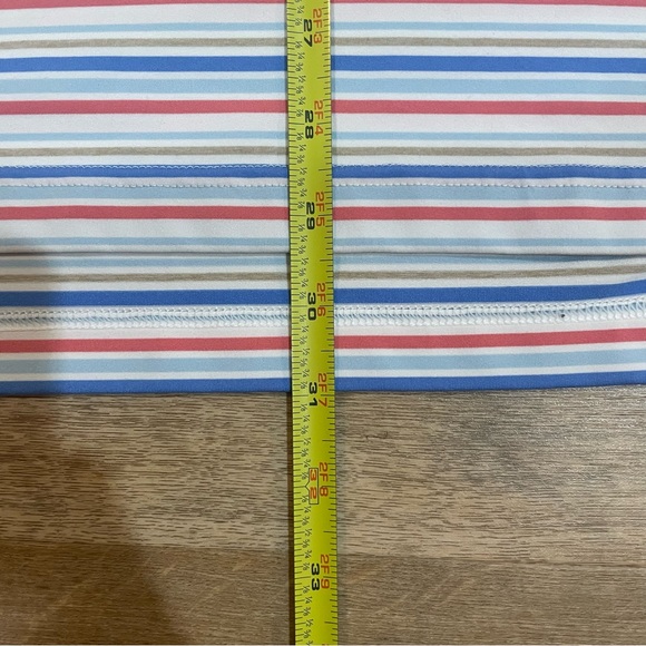 Peter Millar Shirt Men’s M Short Sleeve Striped Summer Comfort Golf Polo - Picture 4 of 7